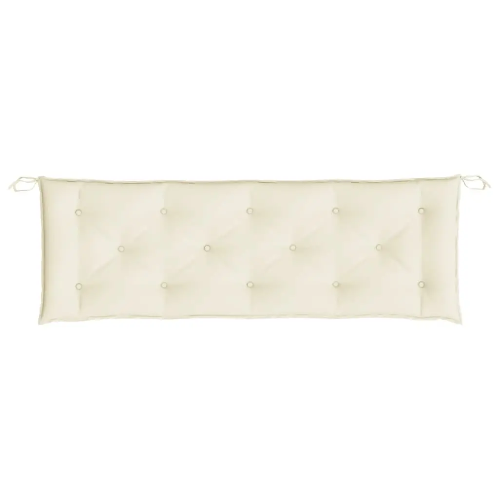 Garden Bench Cushions Oxford Fabric 150 x 50 x 7 cm Cream 2 Pieces Water Resistant