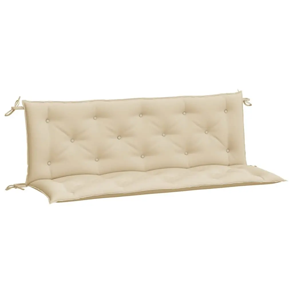 Outdoor Cushion Pads Beige Oxford Fabric Garden Bench 2 Pieces 150x50x7cm Water Resistant Non Slip