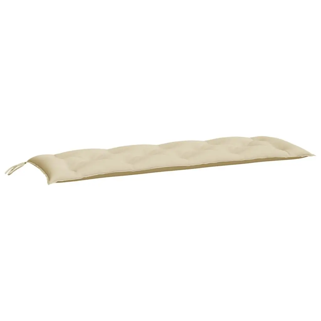 Outdoor Cushion Pads Beige Oxford Fabric Garden Bench 2 Pieces 150x50x7cm Water Resistant Non Slip