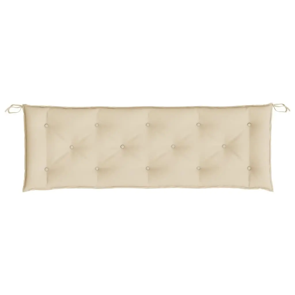 Outdoor Cushion Pads Beige Oxford Fabric Garden Bench 2 Pieces 150x50x7cm Water Resistant Non Slip