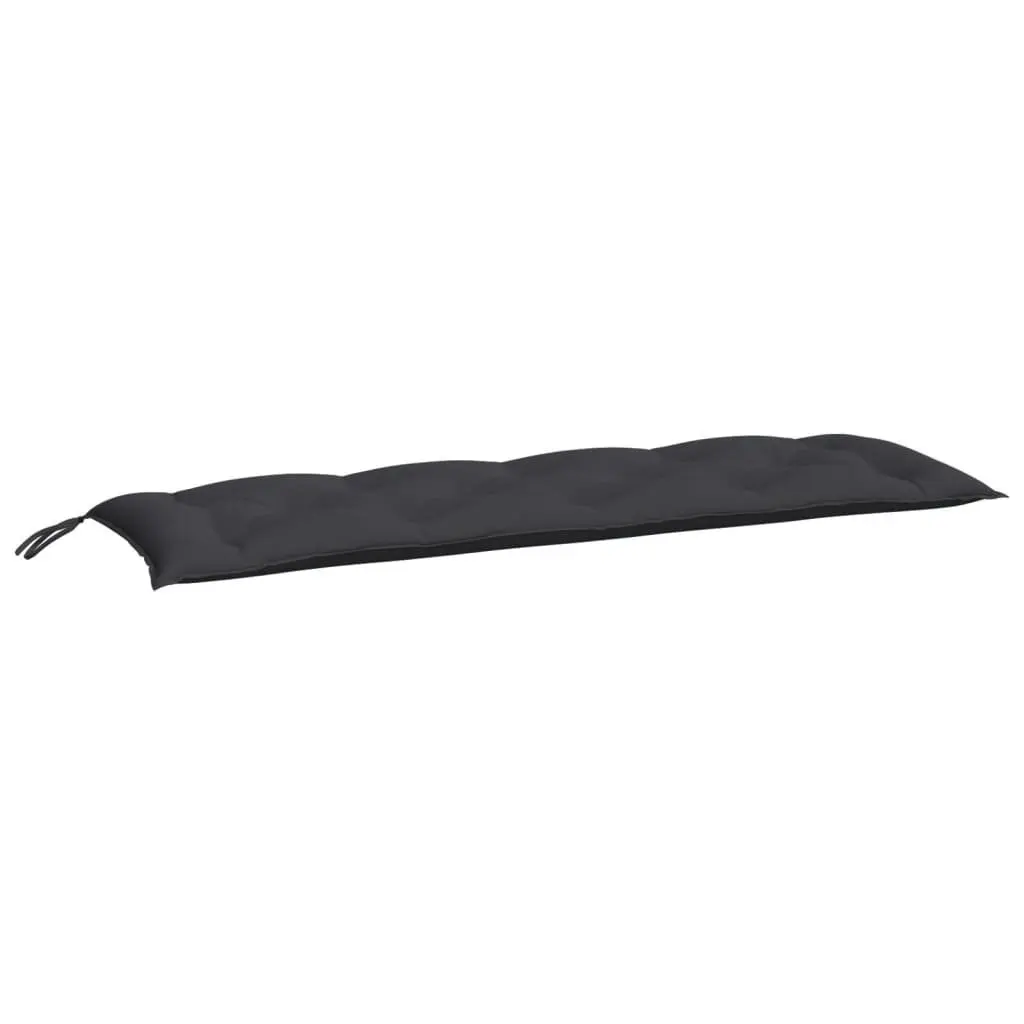 Black Outdoor Cushions for Garden Benches 2pcs