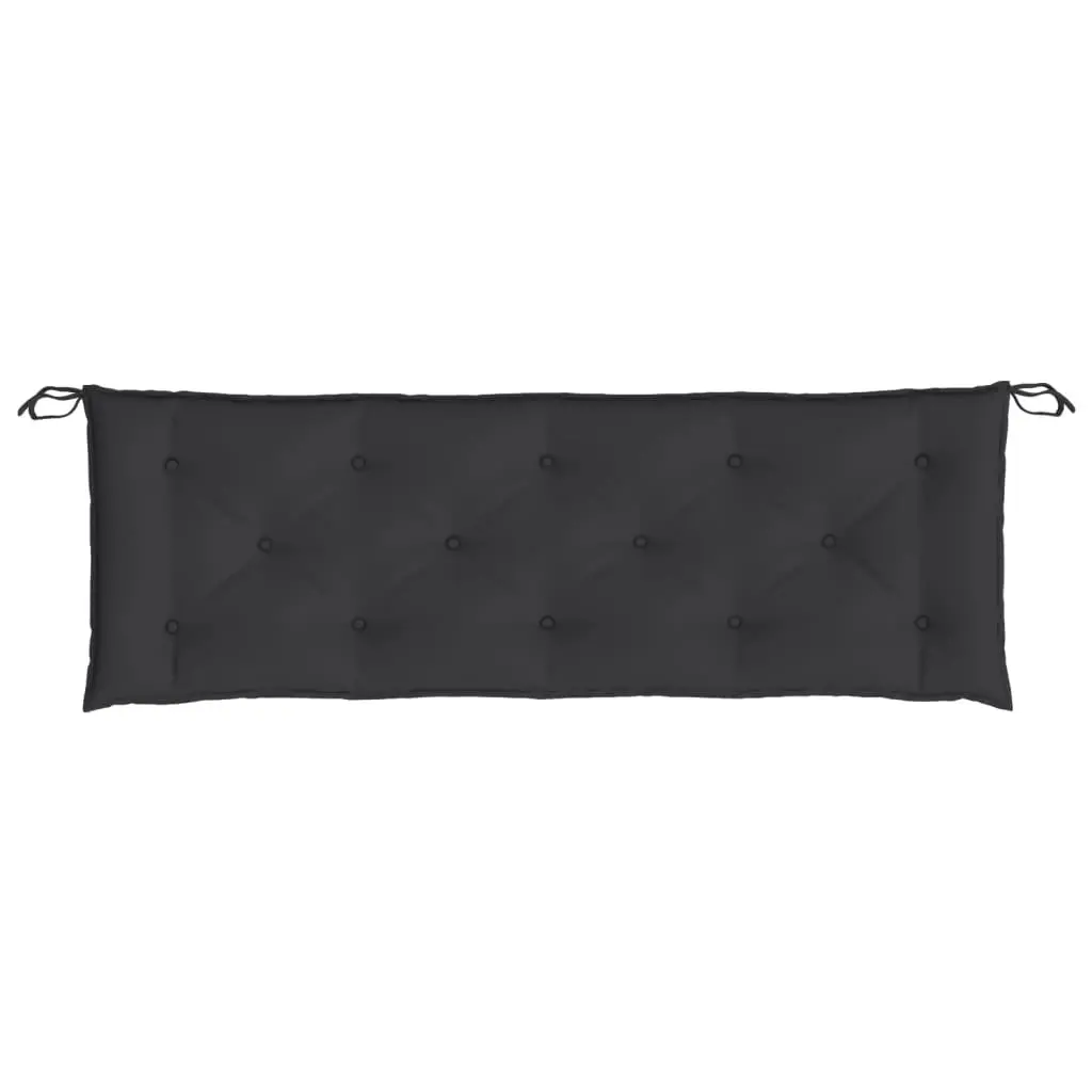 Black Outdoor Cushions for Garden Benches 2pcs