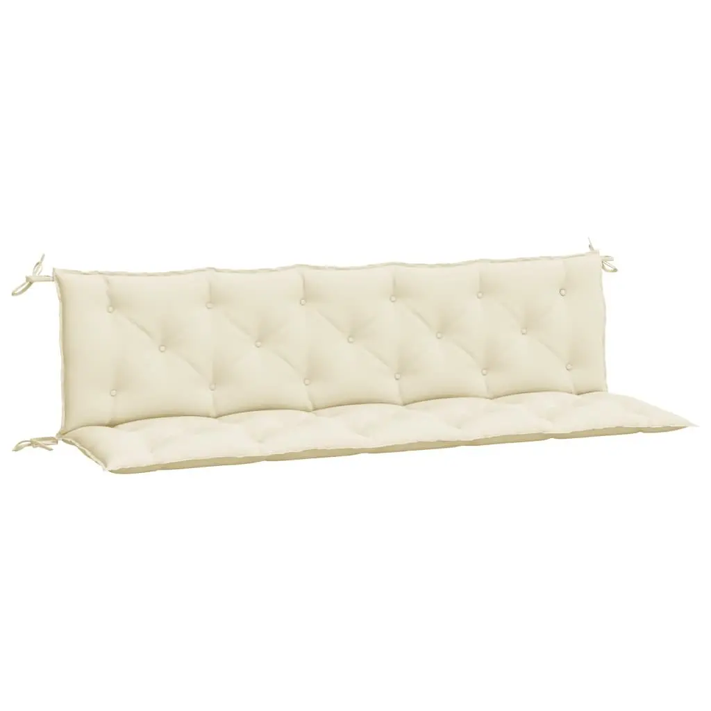 Garden Bench Cushions Oxford Fabric 180 x 50 x 7 cm Cream White 2 pcs
