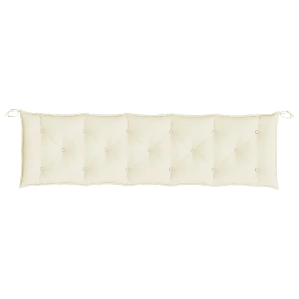 Garden Bench Cushions Oxford Fabric 180 x 50 x 7 cm Cream White 2 pcs