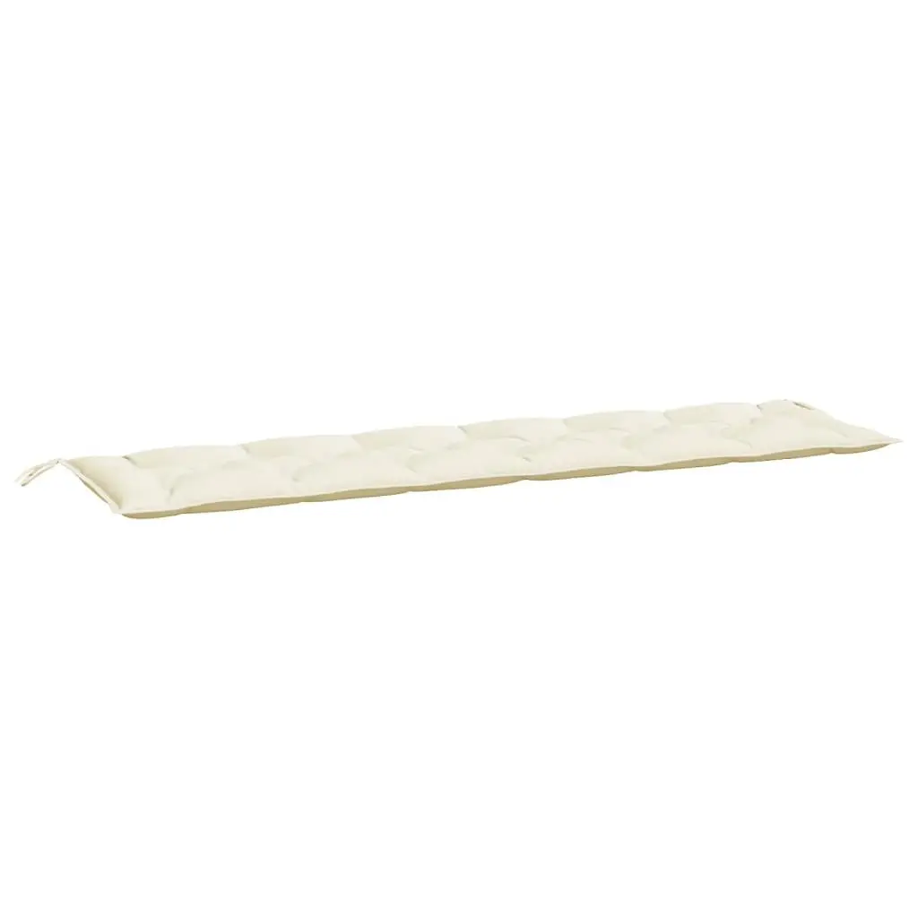 Garden Bench Cushions Water Resistant Oxford Fabric 200 x 50 x 7 cm Cream 2 Piece