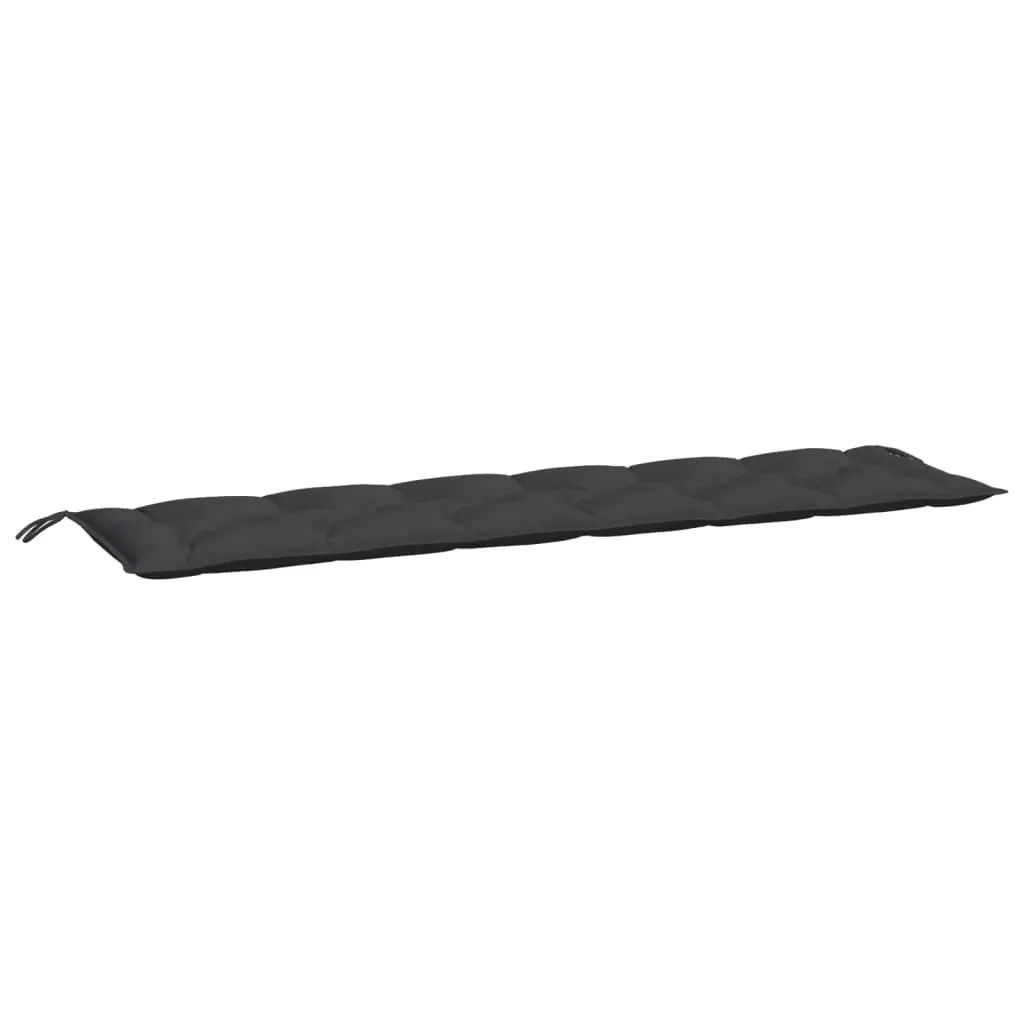 Garden Bench Cushions Oxford Fabric 200x50x7cm Black 2 Piece Outdoor Seating Pad Water-Resistant