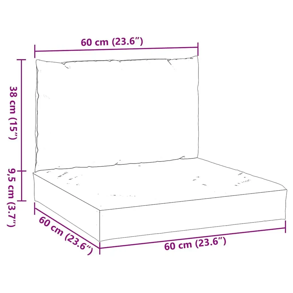 Pallet Cushions Oxford Fabric 2 pcs Cream Outdoor Garden Sofa Seat Pad