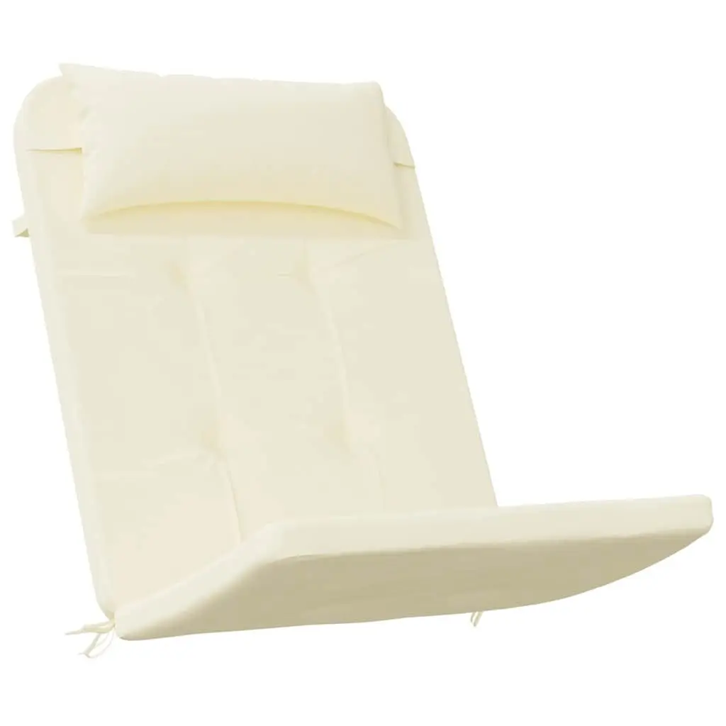 Outdoor Chair Cushions 2 Piece Water Resistant Cream Oxford Fabric Soft Foam Fibre Non Slip for Garden Patio Seating