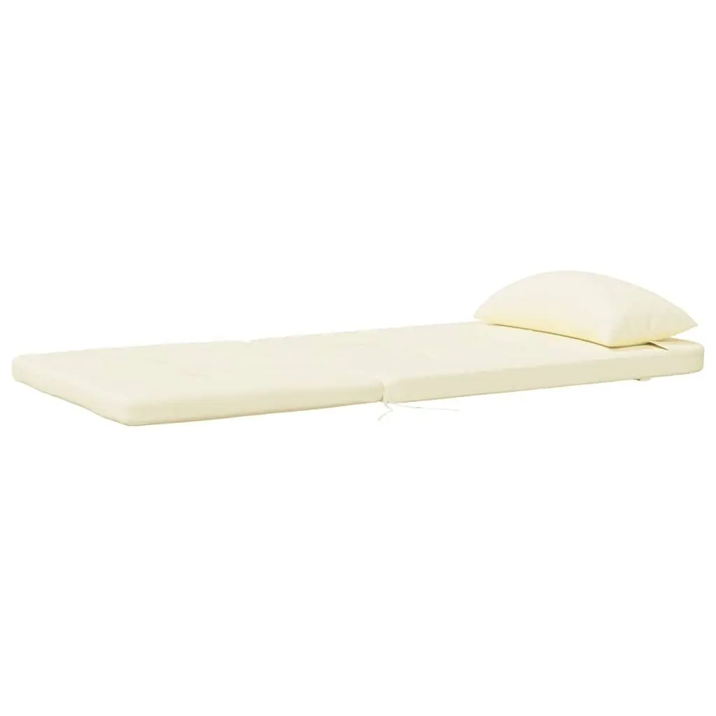 Outdoor Chair Cushions 2 Piece Water Resistant Cream Oxford Fabric Soft Foam Fibre Non Slip for Garden Patio Seating