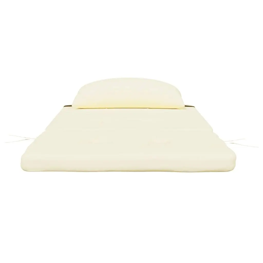 Outdoor Chair Cushions 2 Piece Water Resistant Cream Oxford Fabric Soft Foam Fibre Non Slip for Garden Patio Seating