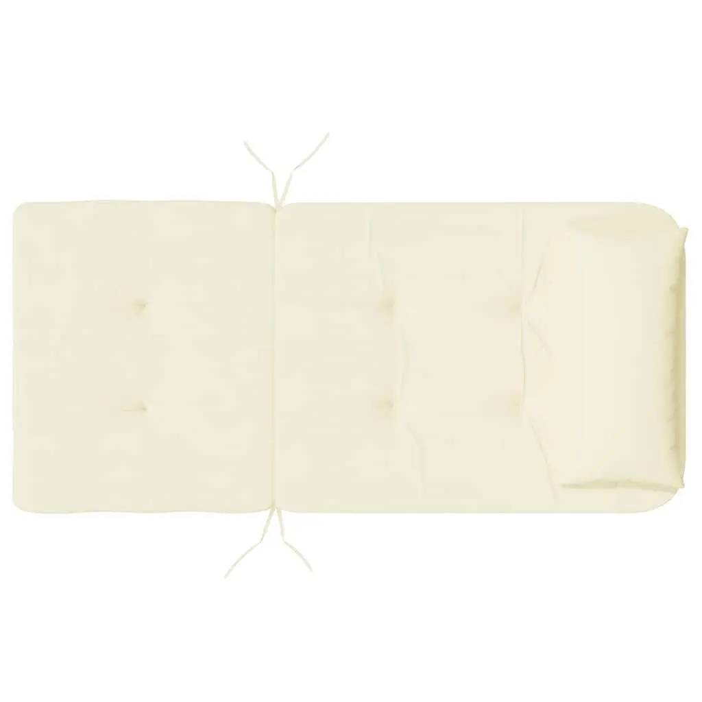 Outdoor Chair Cushions 2 Piece Water Resistant Cream Oxford Fabric Soft Foam Fibre Non Slip for Garden Patio Seating