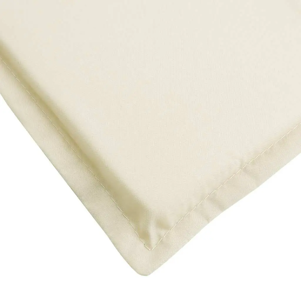 Sun Lounger Cushion Cream Outdoor Garden Patio Chair Pad Water-Resistant Oxford