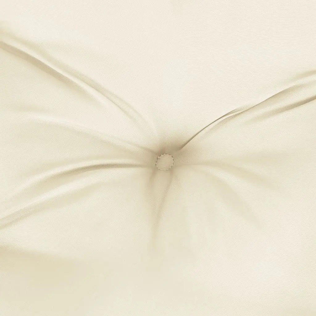 Cushion Round Seat Pad Oxford Fabric Cream 60cm Diameter for Indoor Outdoor Garden Chair