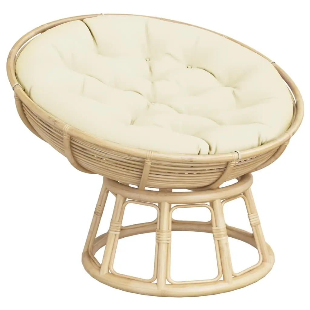 Round Cushion Oxford Fabric 100cm Cream Outdoor Indoor Chair Seat Pad