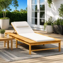 Functional Wooden Lounger for Your Garden or Patio