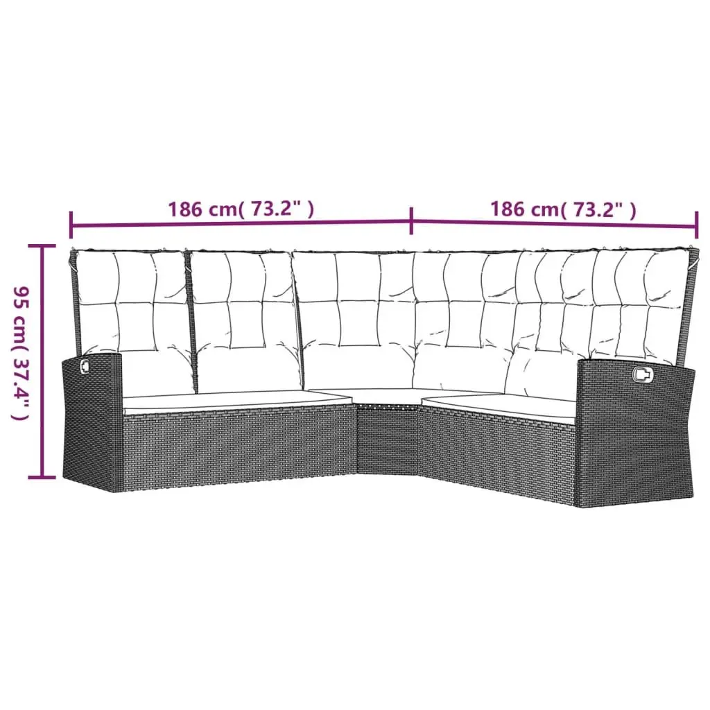 3 Piece Outdoor Furniture Lounge Set