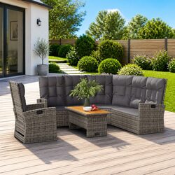 Practical 3 Piece Garden Lounge Set for Outdoor Use