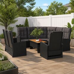 Ideal for Outdoor Gatherings: 4 Piece Lounge Set