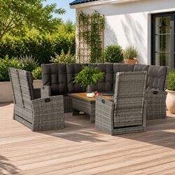 Practical 4 Piece Garden Lounge Set for Everyday Use