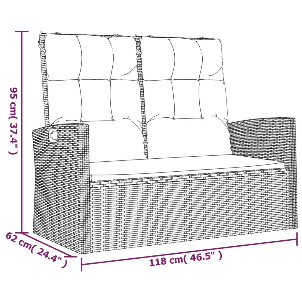 4 Piece Garden Lounge Set Outdoor Furniture with Cushions Grey Poly Rattan Patio