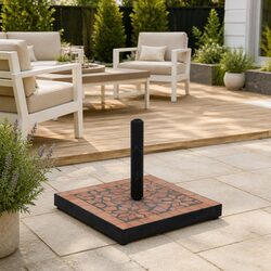 Durable Brown Parasol Base for Your Outdoor Space