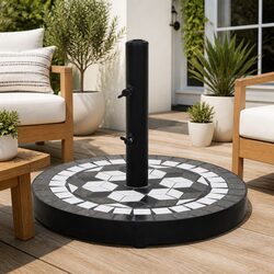 Practical Round Black Umbrella Base for Your Patio
