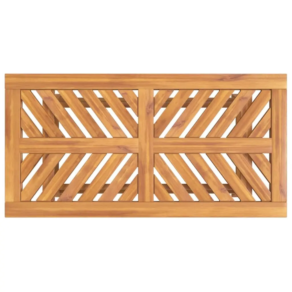 Coffee Table 100x50x45 cm Solid Acacia Wood Fishbone Pattern Garden Furniture