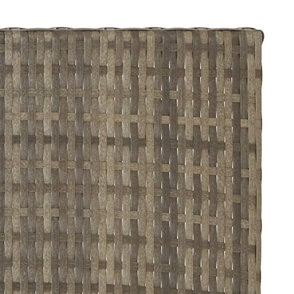 Folding Table Poly Rattan Grey 45x35x32 cm Garden Patio Furniture