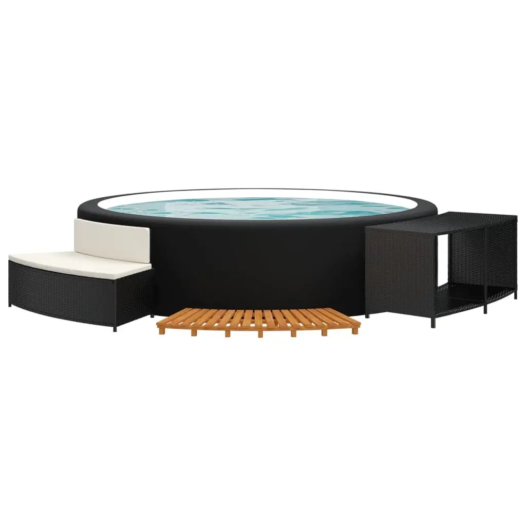 Hot Tub Surround with Bench for Outdoor Use