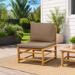 Versatile Bamboo Middle Sofa for Home Use