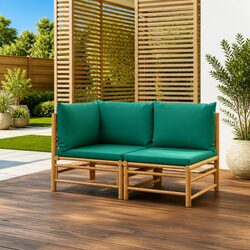Practical Bamboo Lounge Set for Outdoor Living