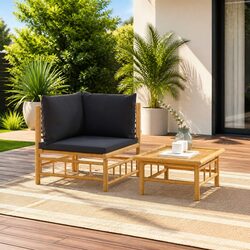 2-Piece Bamboo Lounge Set for Your Outdoor Space