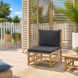 Practical Bamboo Middle Sofa for Your Garden
