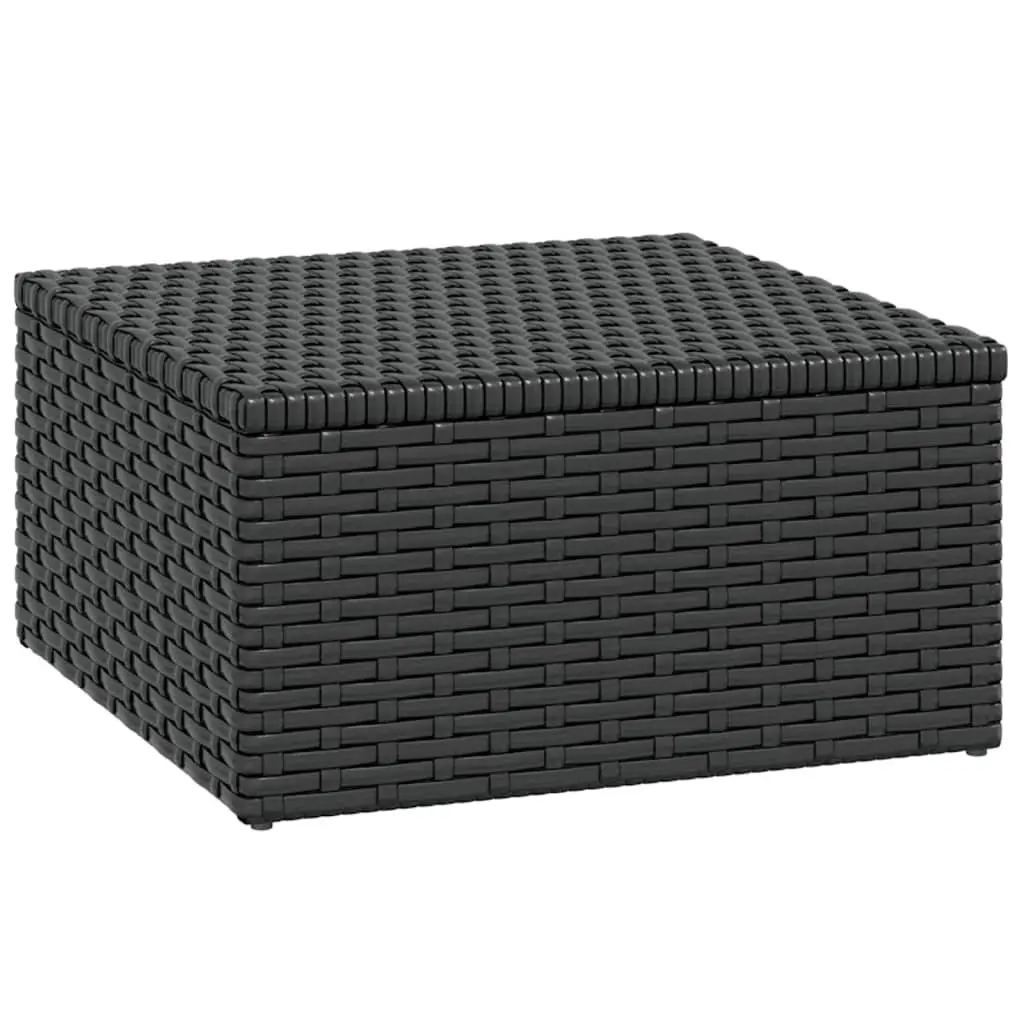Outdoor Lounge Set Poly Rattan Modular Black