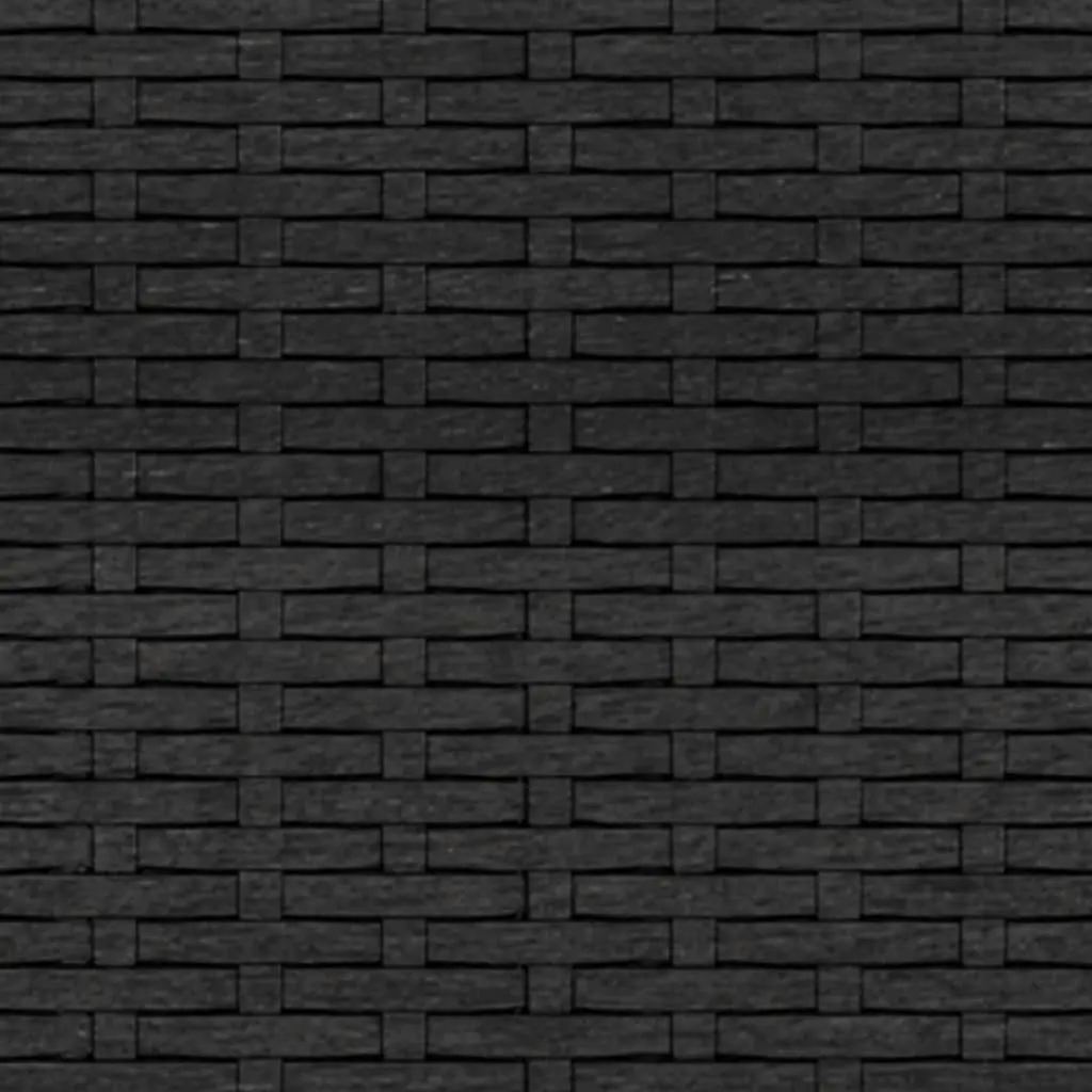 Outdoor Lounge Set Poly Rattan Modular Black