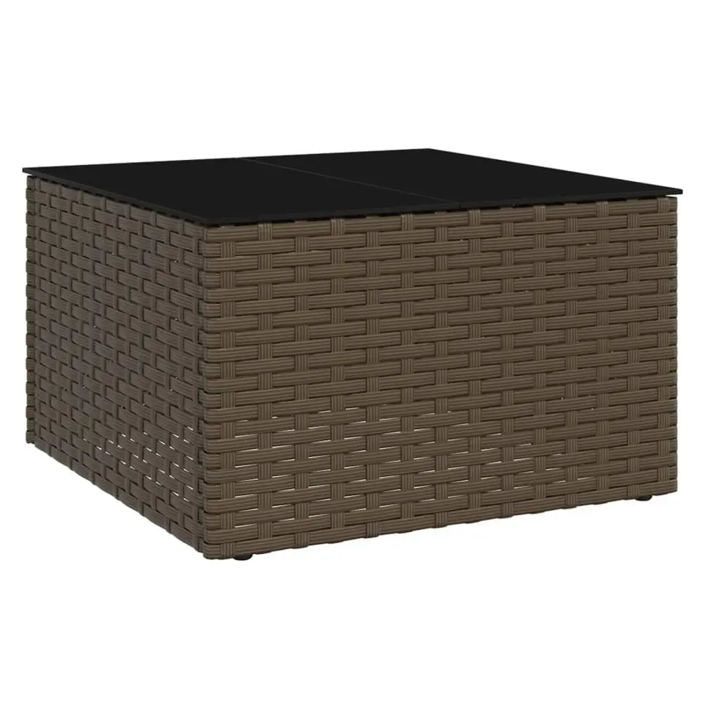 Garden Lounge Set 2 Piece Poly Rattan Outdoor Furniture Brown with Cushions