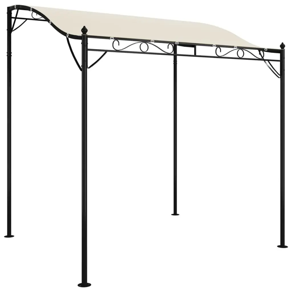 Canopy Outdoor Gazebo Tent Steel Frame Cream 2x2.3m Curved Top