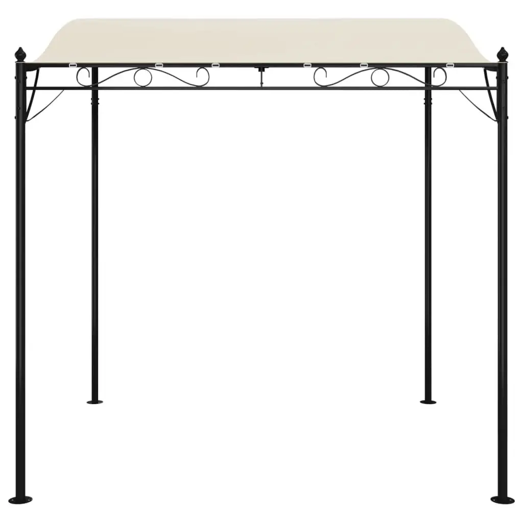 Canopy Outdoor Gazebo Tent Steel Frame Cream 2x2.3m Curved Top