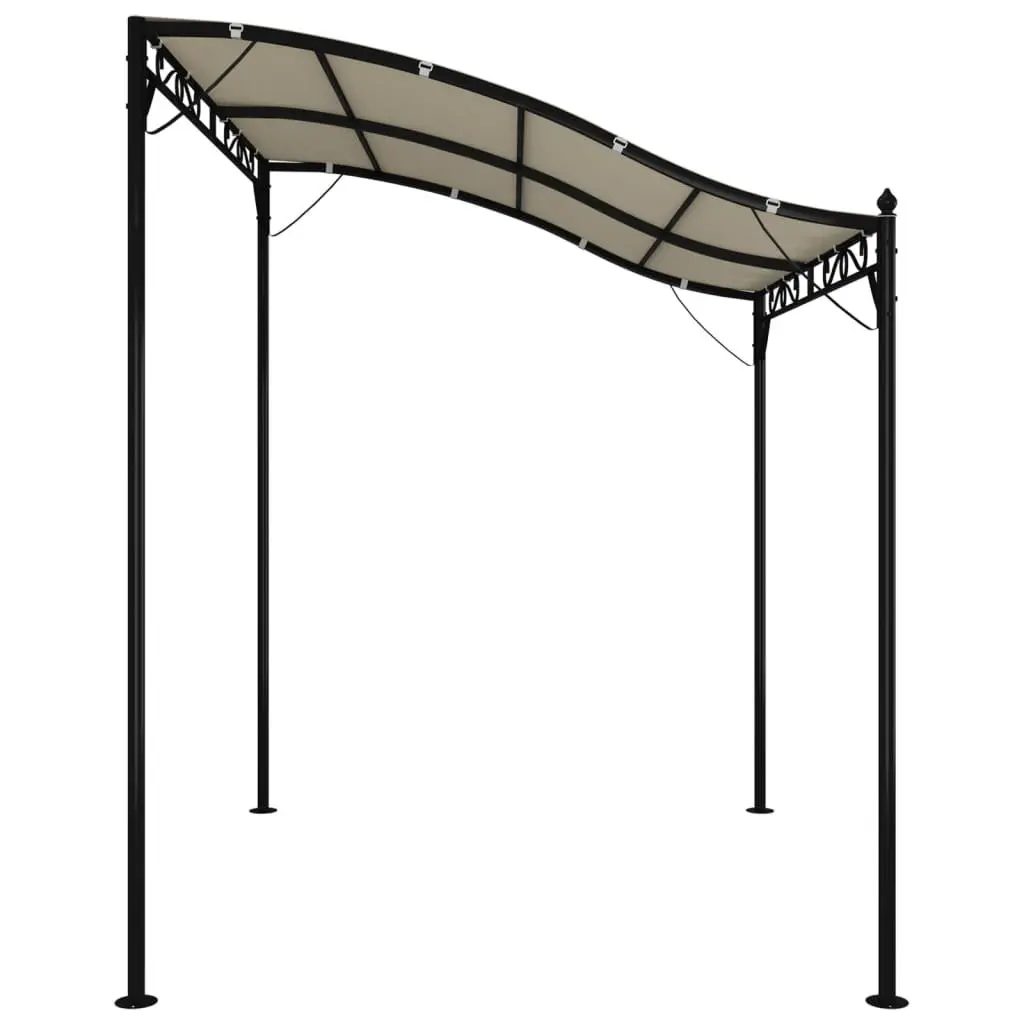 Canopy Outdoor Gazebo Tent Steel Frame Cream 2x2.3m Curved Top
