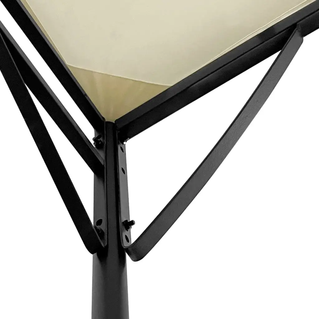 Canopy Outdoor Gazebo Tent Steel Frame Cream 2x2.3m Curved Top