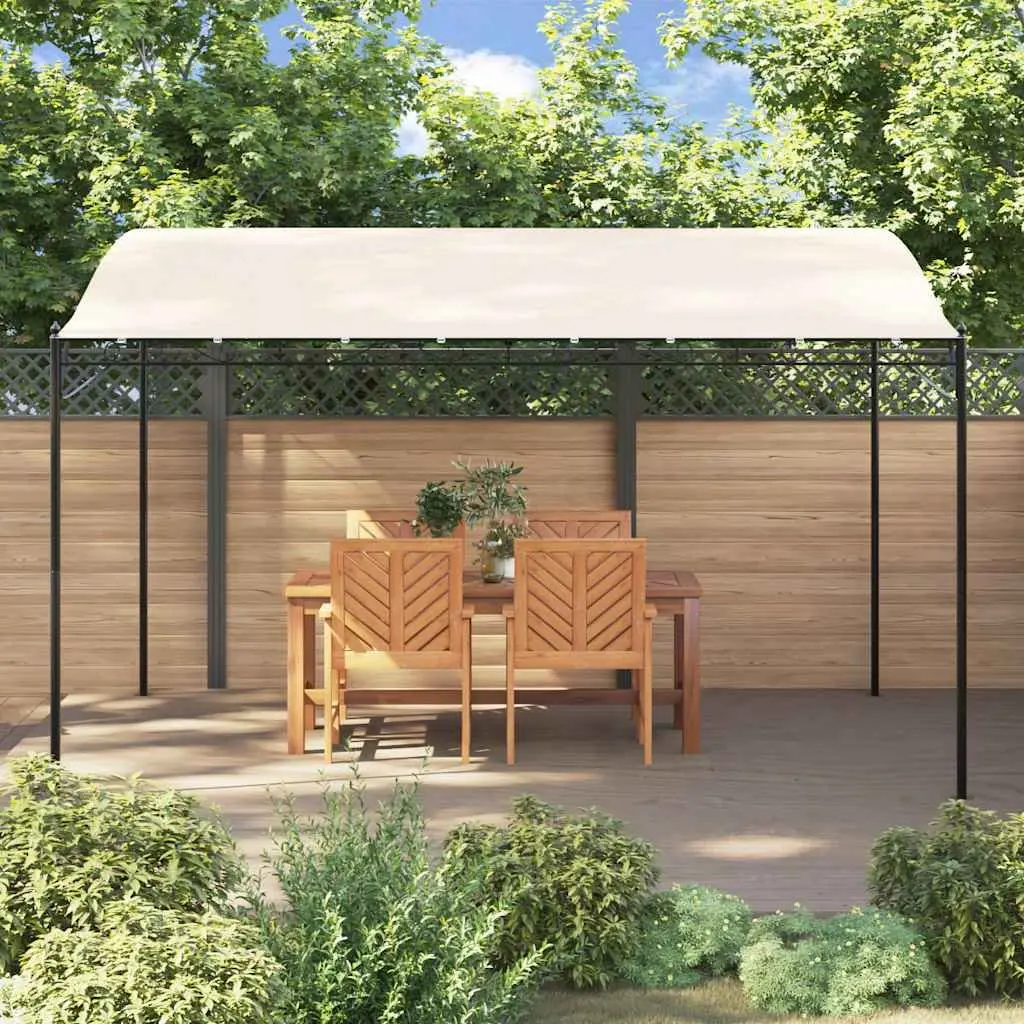 Garden Canopy Polyester 4x3m Cream Outdoor Gazebo Tent Patio Shelter