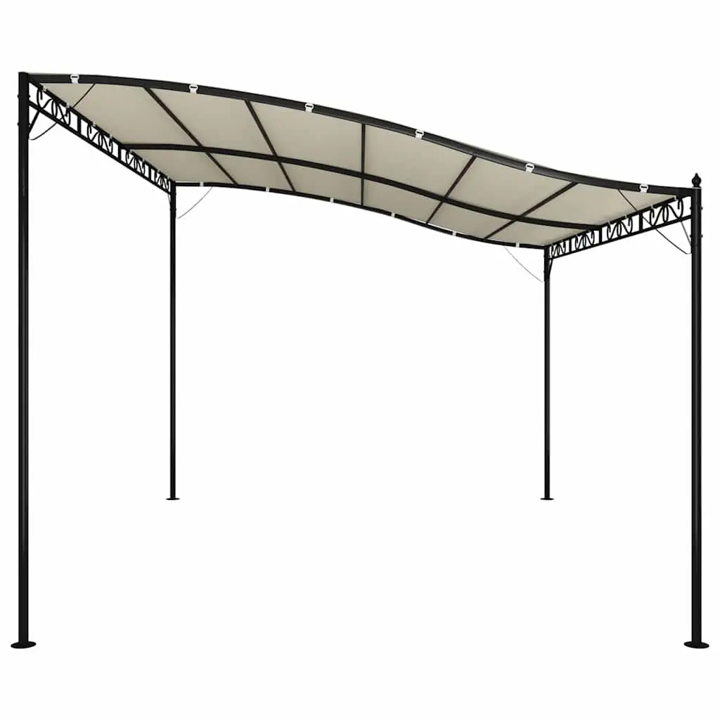 Garden Canopy Polyester 4x3m Cream Outdoor Gazebo Tent Patio Shelter