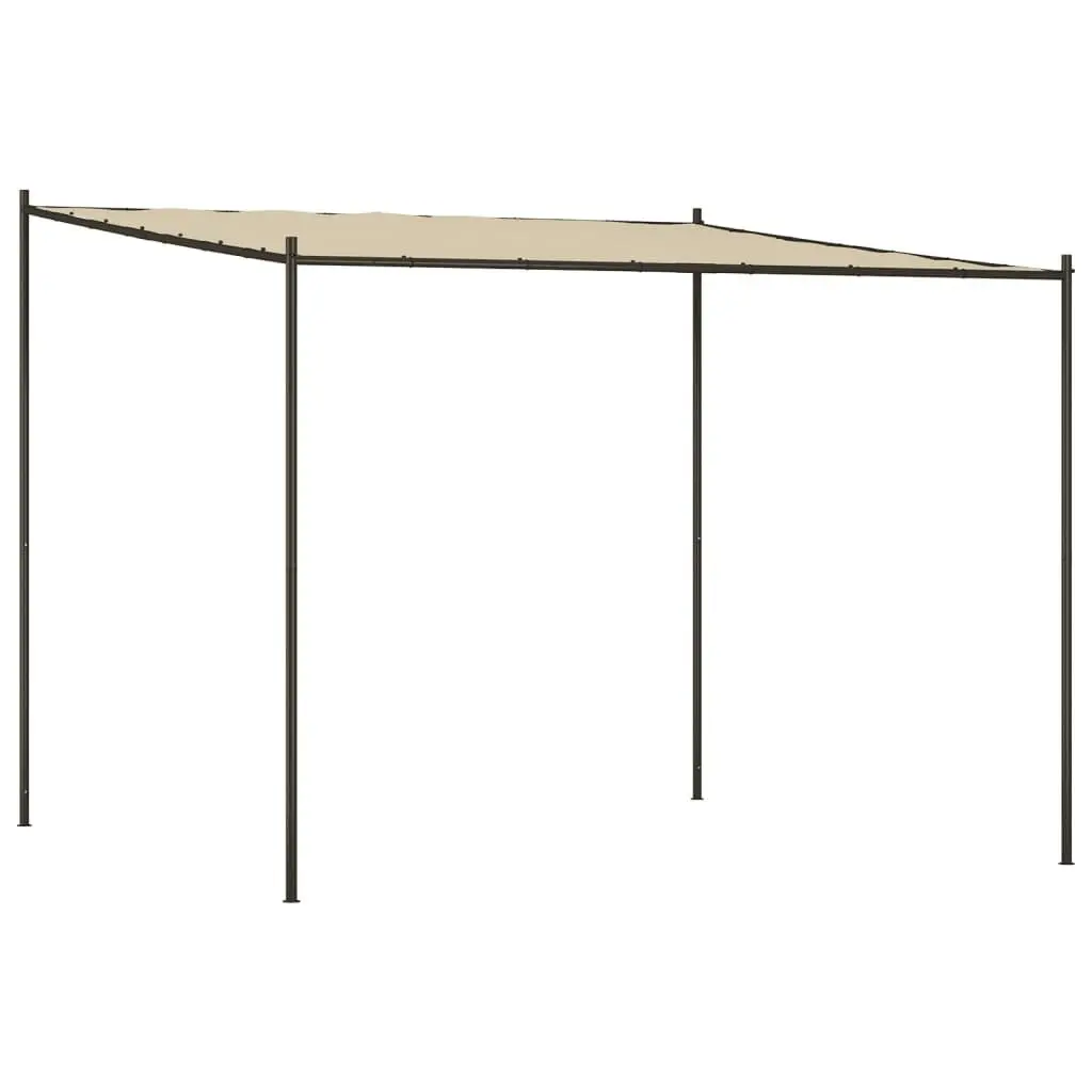 Outdoor Canopy Polyester Waterproof 3x3 m Beige Steel Frame Gazebo Garden Patio