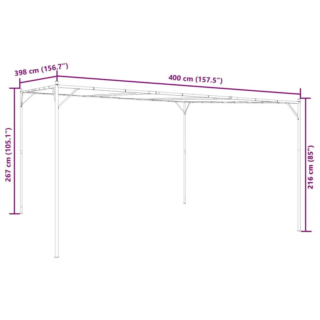 Anthracite 4x4 m Canopy for Outdoor Events