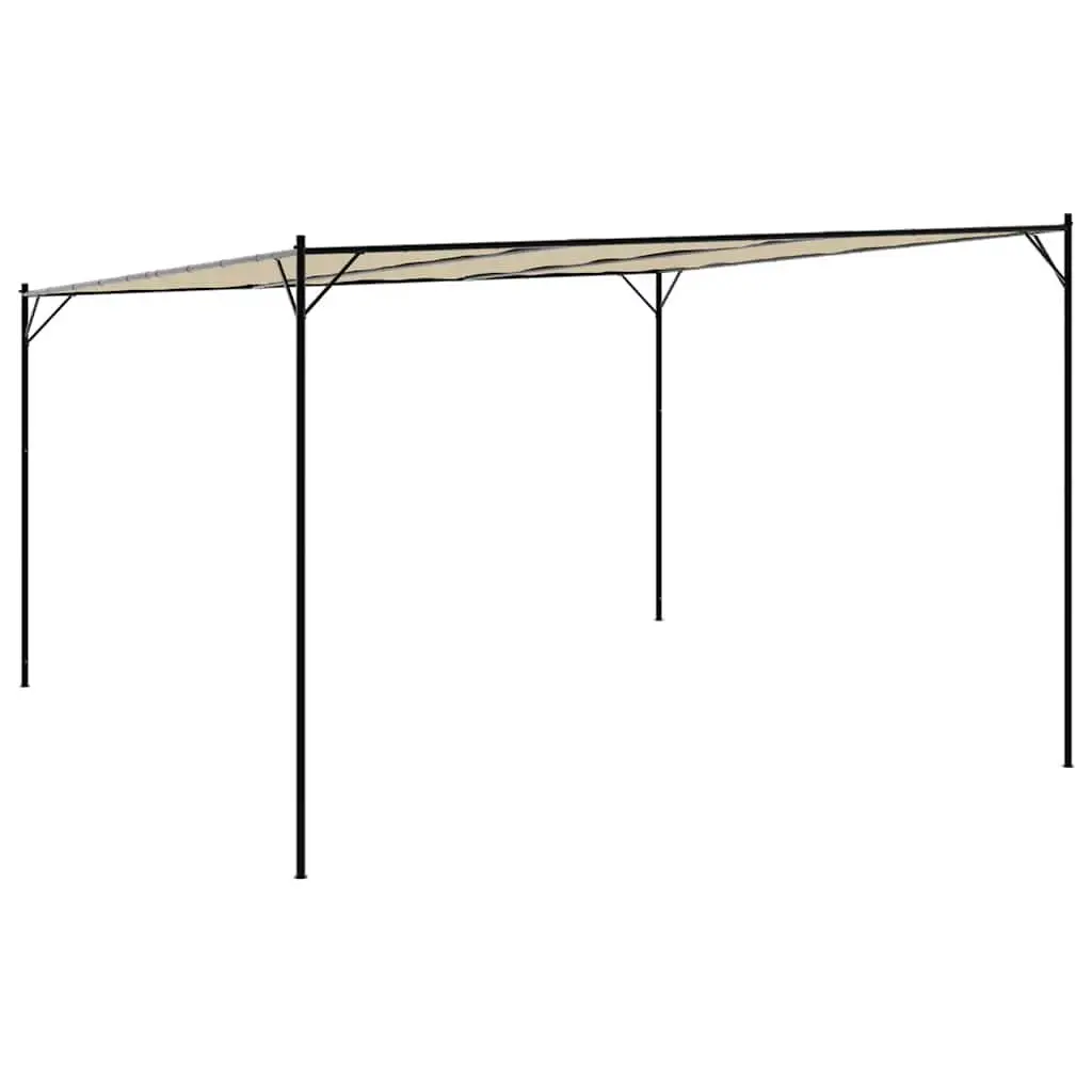 Gazebo Steel Frame 4x4 m Beige Outdoor Canopy Tent
