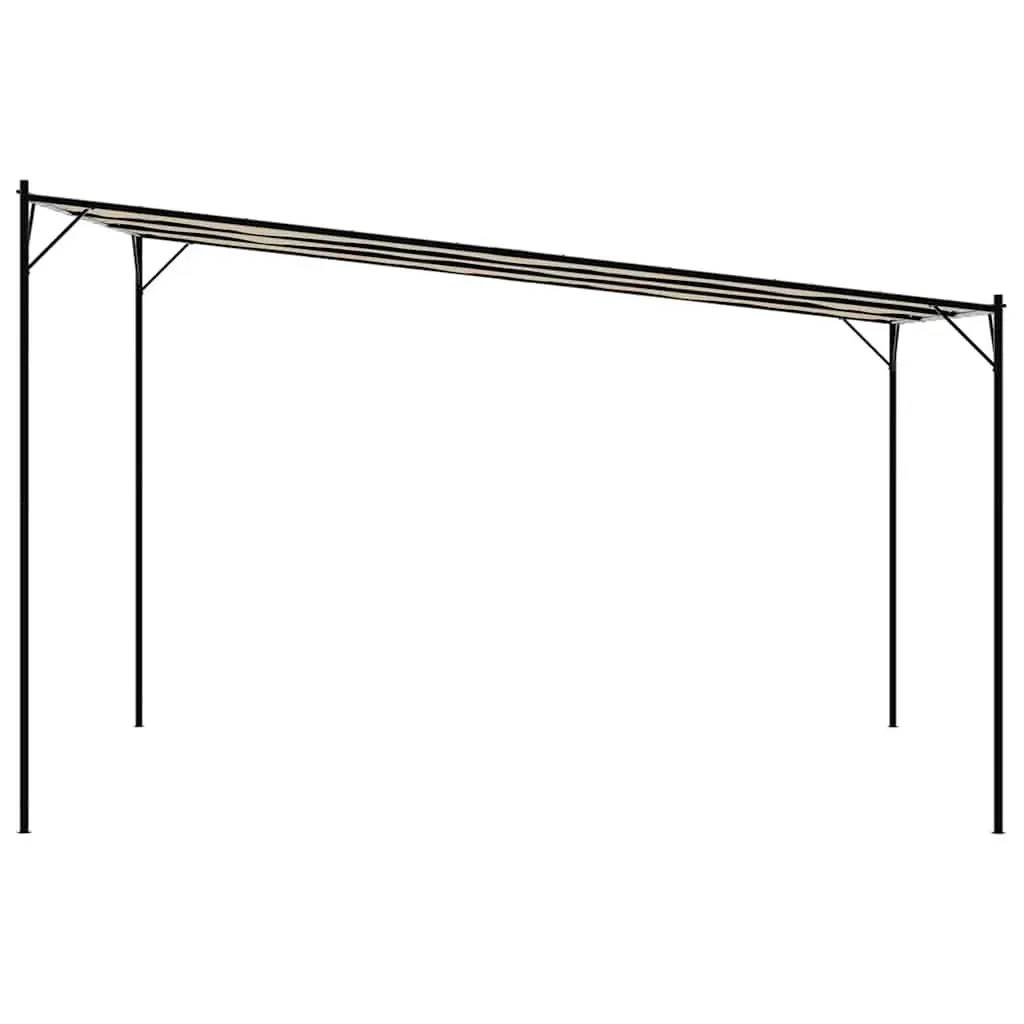 Gazebo Steel Frame 4x4 m Beige Outdoor Canopy Tent