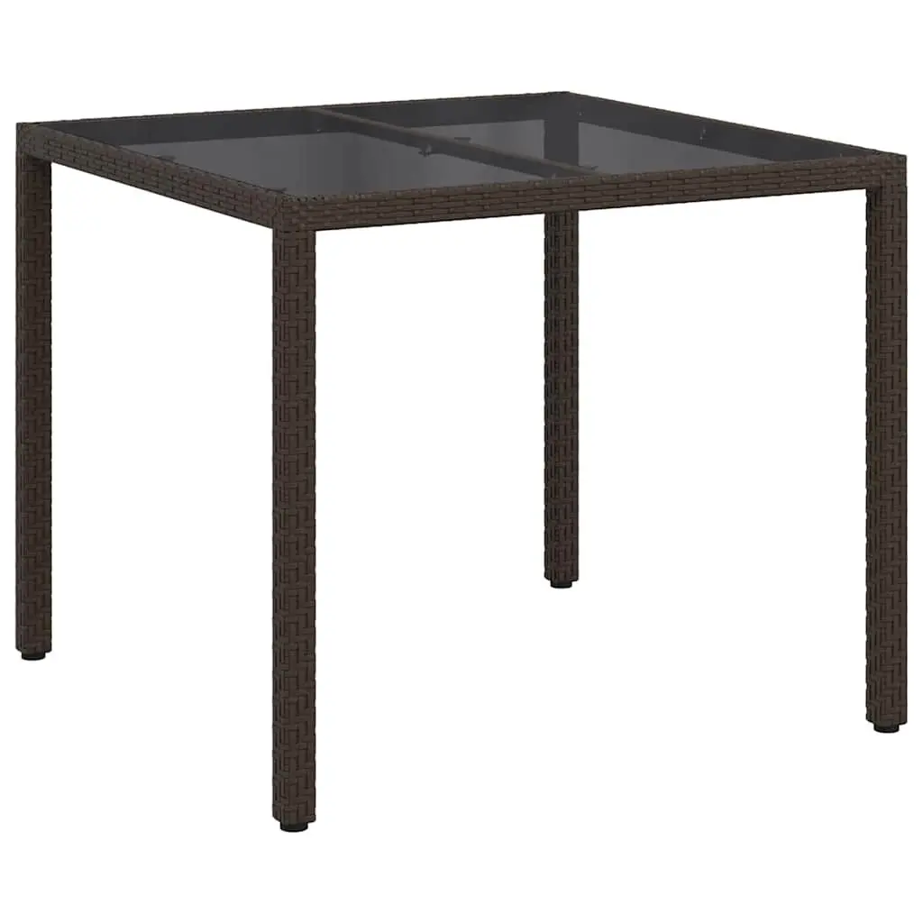 90x90x75cm Brown Garden Table for Outdoor Use