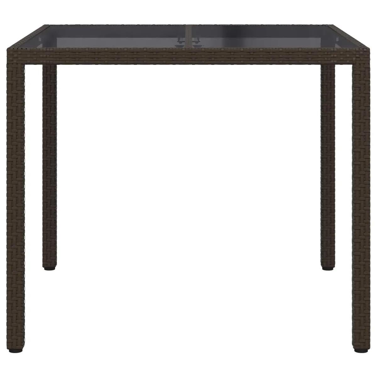 90x90x75cm Brown Garden Table for Outdoor Use