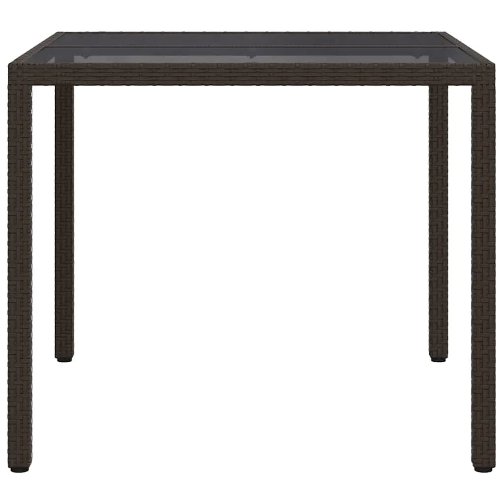 90x90x75cm Brown Garden Table for Outdoor Use
