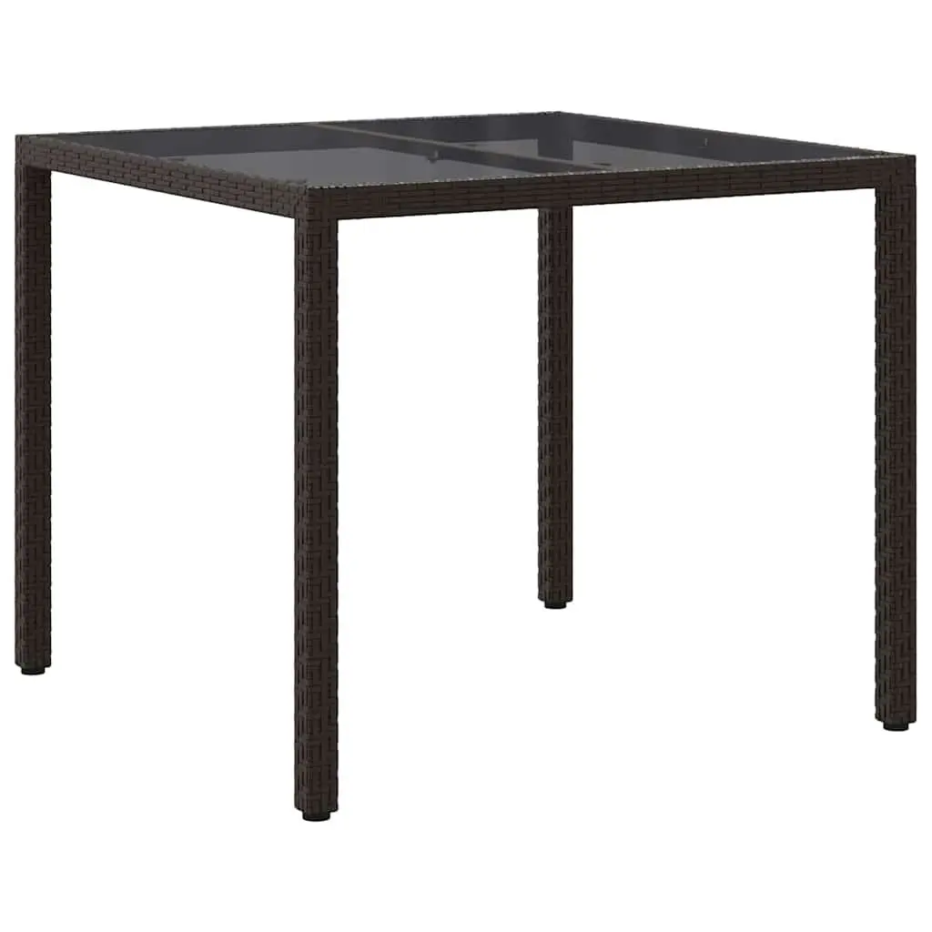 90x90x75cm Brown Garden Table for Outdoor Use